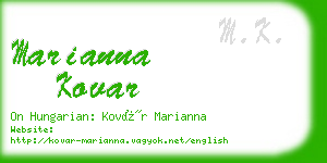 marianna kovar business card
